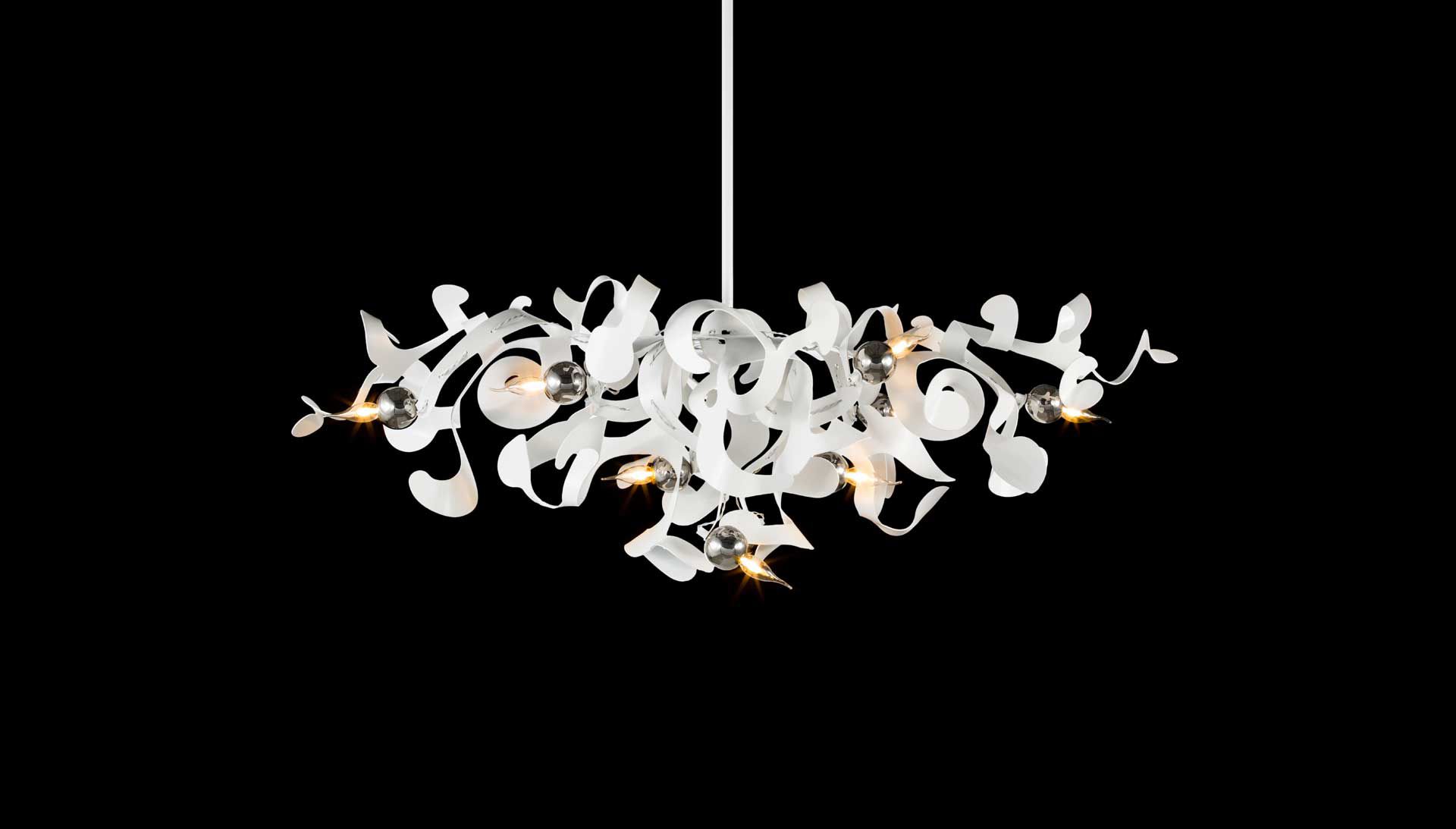 Kelp Chandelier Oval White